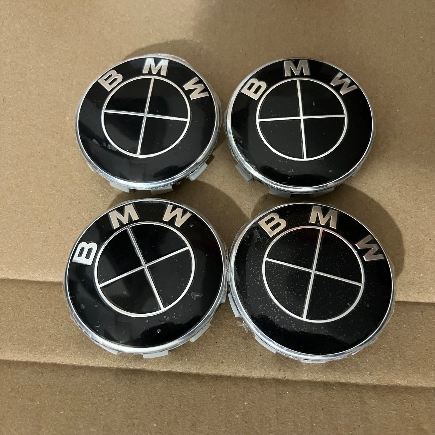 BMW Wheel Centre Caps - Full Black