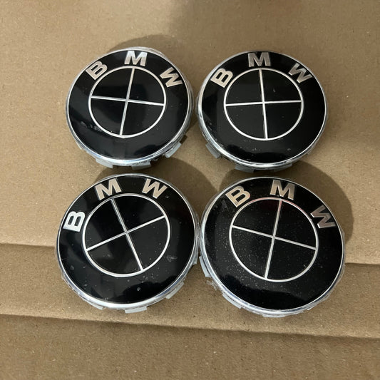BMW Wheel Centre Caps - Full Black