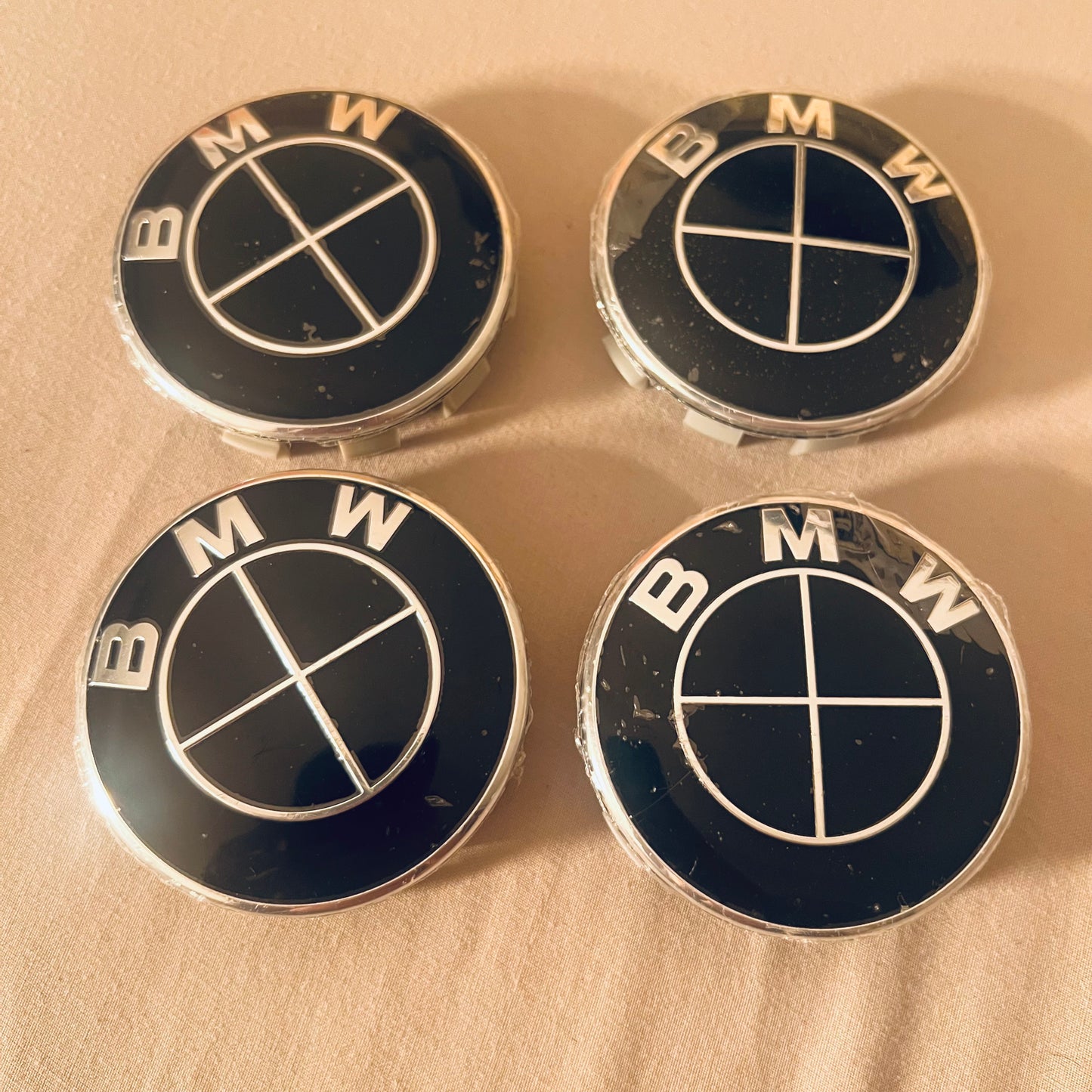 BMW Wheel Centre Caps - Full Black